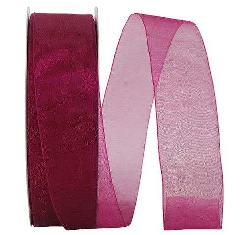 100 Yards - 1-1/2" Plum Chiffon Sheer