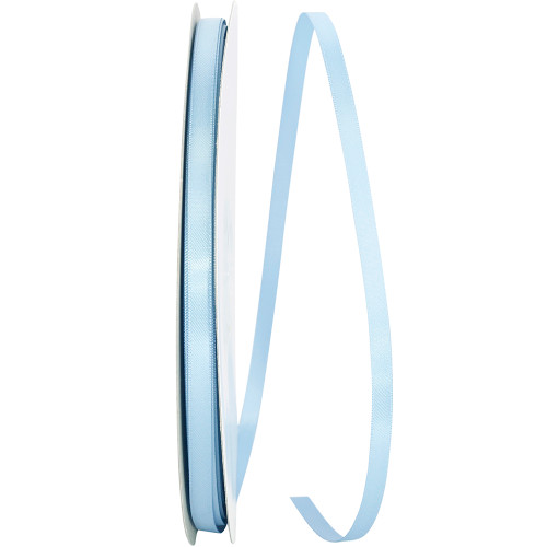 100 Yards - 1/4" French Blue Double Face Satin Ribbon