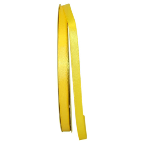 100 Yards - 3/8" Yellow Double Face Satin Ribbon