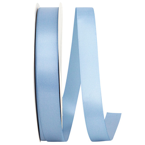 100 Yards - 7/8" French Blue Double Face Satin Ribbon