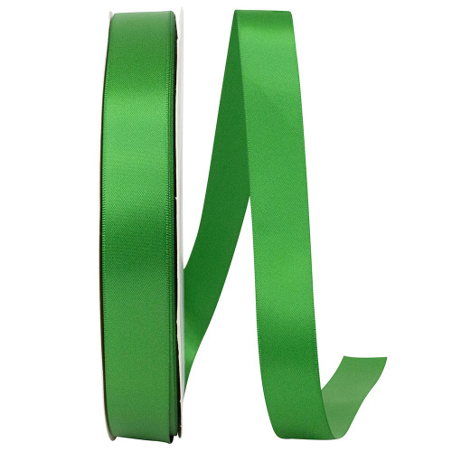 100 Yards - 7/8" Emerald Green Double Face Satin Ribbon