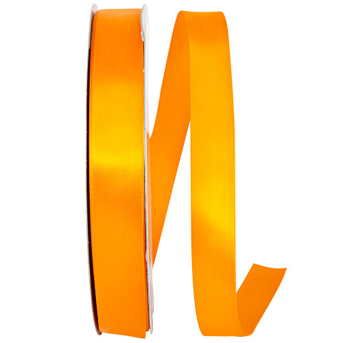 Tangerine Double Face Satin 7/8", 100 Yards/Roll Tangerine Double Face Satin 7/8", 100 Yards/Roll