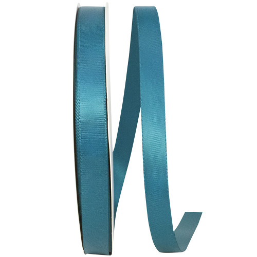 100 Yards - 5/8" Teal Double Face Satin Ribbon