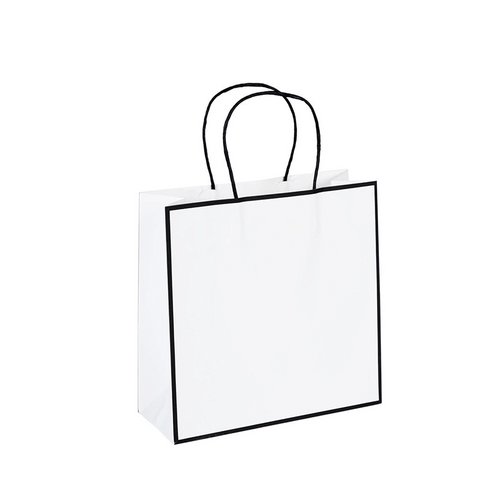 San Fran Paper Shopping Bags 10" x 10" x 4"  White 100 Bags/Case