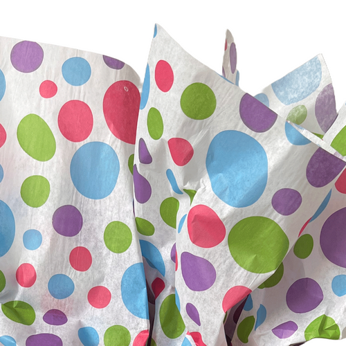 Lotta Dots New Patterned Tissue Paper 20" x 30" Sheets - 240 / Pack