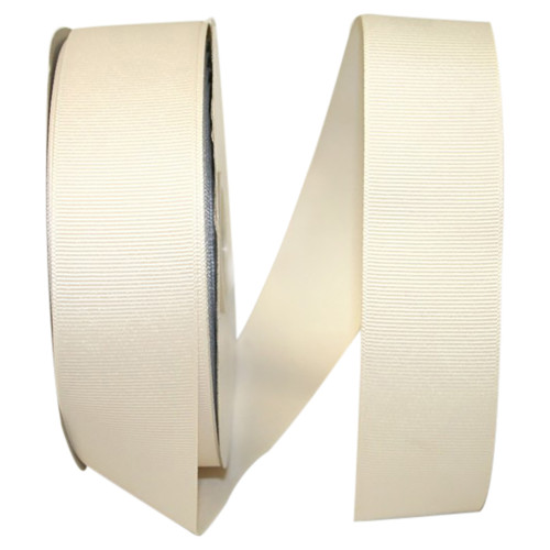 2-1/4 Grosgrain Ribbon - White - 50 Yards/Roll