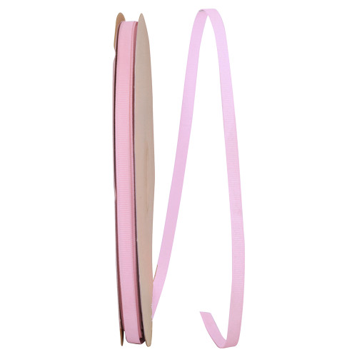 100 Yards - 1/4" Light Pink Grosgrain Ribbon
