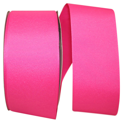 2-1/4" Grosgrain Ribbon - Shocking Pink - 50 Yards/Roll