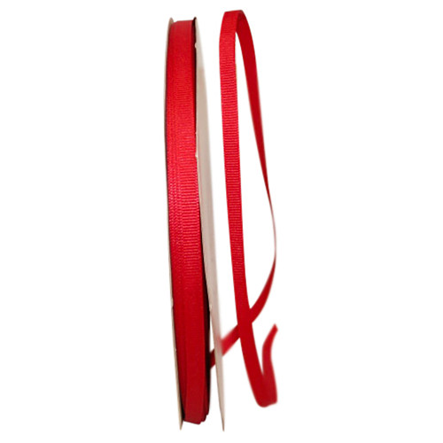 100 Yards - 1/4" Red Grosgrain Ribbon