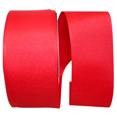 2-1/4" Grosgrain Ribbon - Red - 50 Yards/Roll