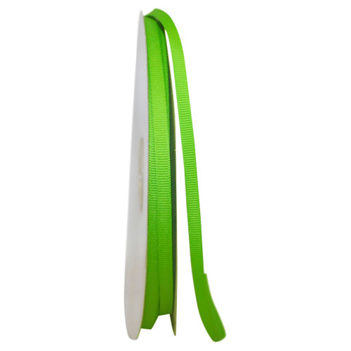 100 Yards - 1/4" Apple Green Grosgrain Ribbon