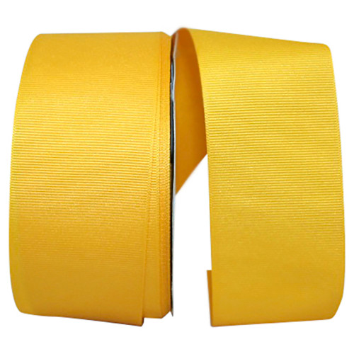 2-1/4" Grosgrain Ribbon - Yellow Gold - 50 Yards/Roll