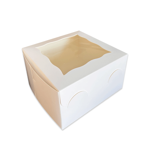 7" x 7" x 4"  White Box with Windows - 50 Boxes/Pack