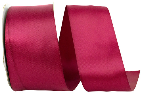 50 Yards - Wine Double Face Satin 2-1/2" Width