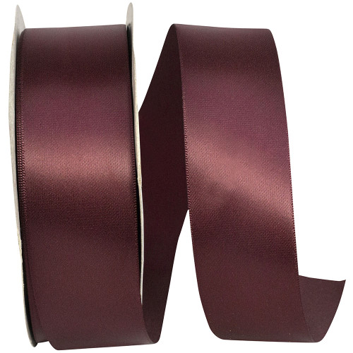 50 Yards - 1-1/2" Burgundy Double Face Satin Ribbon