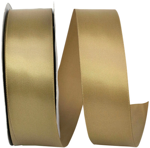 50 Yards - 1-1/2" Antique Gold Double Face Satin Ribbon
