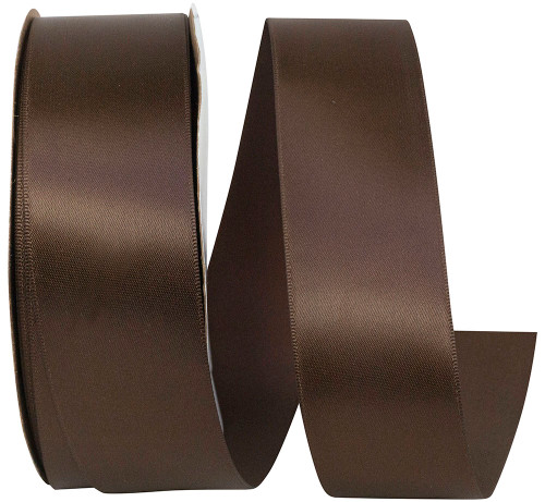 50 Yards - 1-1/2" Chocolate Double Face Satin Ribbon