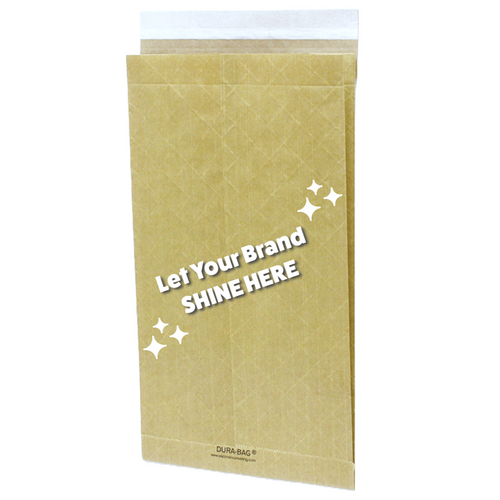 Dura-Bag Kraft Mailer Bags - 10-1/2" x 3-3/4" x 19" Peel & Seal Closure - 250 Mailers - Plain or Custom Printed