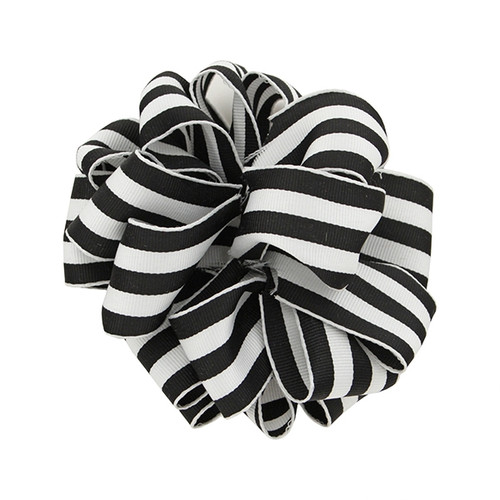 Wired Carnival Candy Stripes Black/White Grosgrain