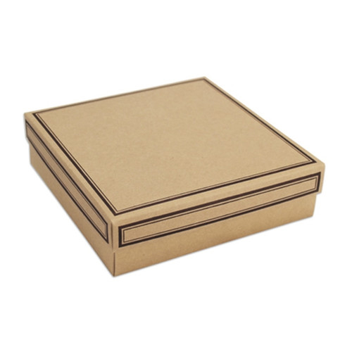 16 oz. Kraft with Brown Borders Candy Box Covers