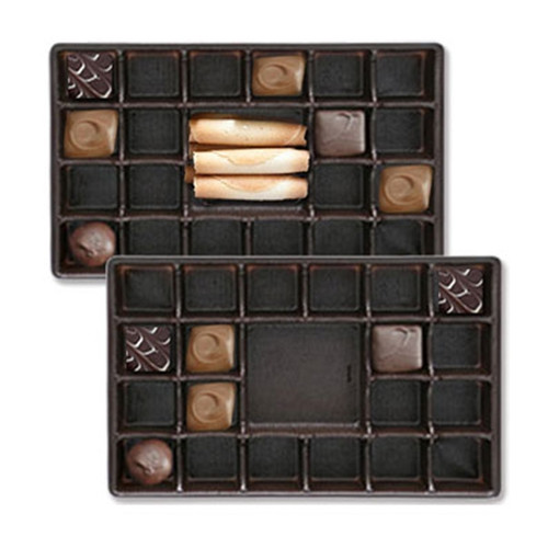 1 lb. Plastic Tray 21 cavities, assorted chocolate