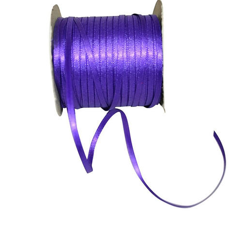 1/8" width Dainty Double Face Satin Ribbon - Purple Haze