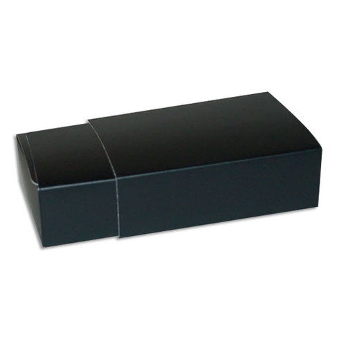 6 Truffle Candy Boxes in Black with Black Sleeves