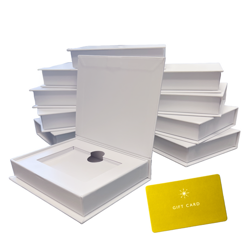 100 Boxes White Magnetic Gift Card Boxes