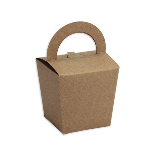 Small Basket Candy Tote Box - Natural Kraft