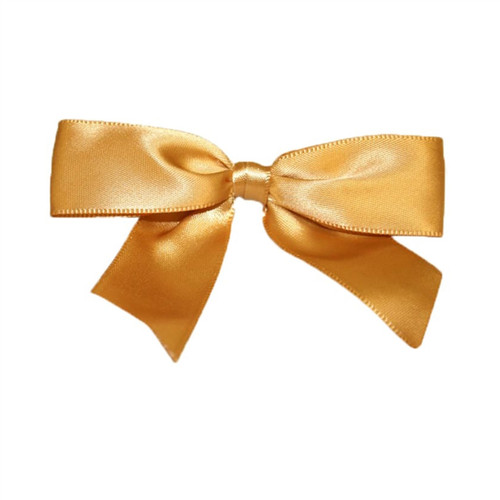 Pre-Tied Satin Twist Tie Bows - Old Gold