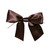 Pre-Tied Satin Twist Tie Bows - Brown 1-1/2"