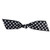 Pre-Tied Grosgrain Dots Flair Twist Tie Bows -
Black/White