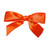 Pre-Tied Satin Twist Tie Bows - Orange