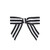 Pre-Tied Stripe Twist Tie Bows - Black/White