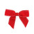 Pre-Tied Saddle Stitch Twist Tie Bows - Red/White