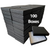 100 Boxes - Matte Black Jewelry Boxes - 3-1/2" x 3-1/2" x 7/8"