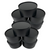 10 Boxes - Round Flower Gift Boxes - 9" Diameter Black