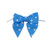 Pre-Tied Grosgrain Polka Dots Twist Tie Bows - Aegean Blue