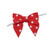 Pre-Tied Grosgrain Polka Dots Twist Tie Bows - Red