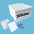 20 Boxes - White Gloss Krome Jewelry Boxes - 3-1/2" x 3-1/2" x 7/8"