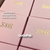 100 Boxes - Custom Branded Matte Pink Jewelry Boxes - 3-1/2" x 3-1/2" x 7/8"