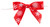 Snowflakes Red  - 7/8" Ribbon - Pre-Tied Satin Twist Tie Bows - 100 Bows