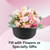 4 Boxes - Round Flower Gift Boxes - 9" Diameter Black