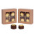 3 oz. Candy Box Covers - 1 Layer - Kraft with Window - 50 Pcs. (bulk pricing options) 3-11/16" x 3-11/16" x 1-1/8"
