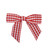 5/8" Red / White Gingham Ribbon - Pre-Tied Twist Tie Bows - 100 Bows/Pack