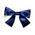 Pre-Tied Satin Twist Tie Bows - Navy Blue 1-1/2"