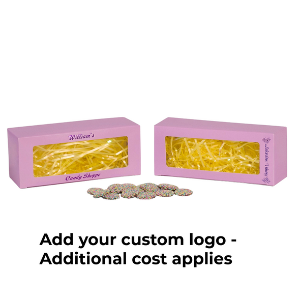 MADE IN USA - 100 Boxes - Lavender Bakery Boxes with Window - 8" x 3-1/4" x 2-1/2"