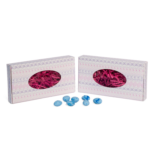 MADE IN USA - 50 Boxes 1/2 lb. Candy & Fudge Boxes Bunnies/Chicks with Oval Window