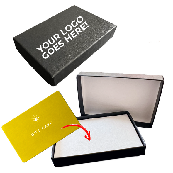 100 Boxes - Black Embossed 2 piece Gift Card Boxes with Inserts 100 Boxes - Black Embossed 2 piece Gift Card Boxes with Inserts