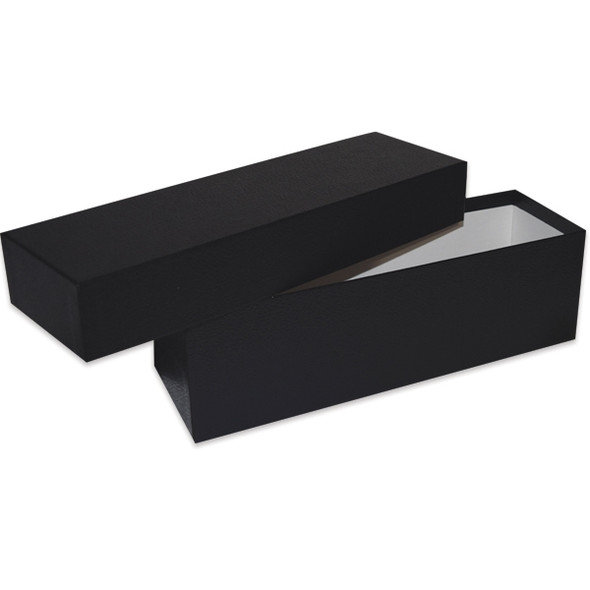 Custom Made - 500 Boxes - Rigid Set-Up Wine Boxes - 13" x 4" x 4" Black Embossed